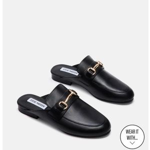 Steve Madden Kandi Black Leather Flats